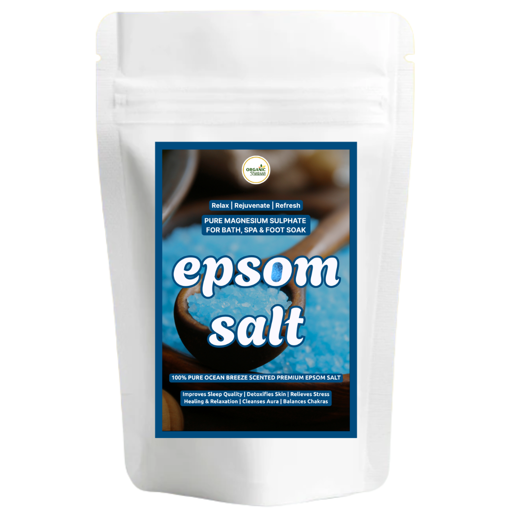 Organic Vardaan- Ocean Breeze Epsom Salt | For Stress Relief, Muscle Relaxation & Skin Softening | Pure Magnesium Sulphate for Bath, Spa & Foot Soak | Aromatherapy