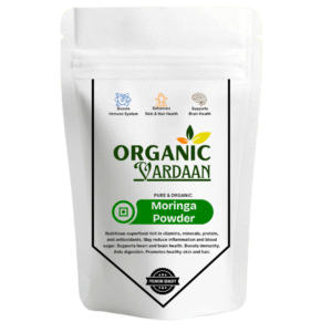 Organic Vardaan- Moringa Powder | Essential Nutrition Superfood | Naturally Boost Energy Levels | Improves Stamina & Vitality | Rich in Vitamins & Minerals | Good for Digestion, Skincare & Haircare