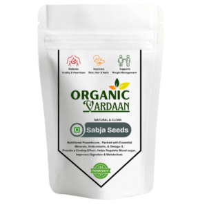 Organic Vardaan - Sabja Seeds | 100% Clean Seeds for Eating | Helps In Weight Management | Rich in Calcium, Protein & Fiber, Omega 3 and Antioxidant | Promotes Healthy Skin & Hair