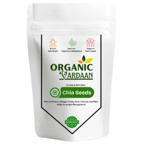 Organic Vardaan - Chia Seeds | 100% Clean Seeds for Eating | Helps In Weight Management | Rich in Calcium, Protein & Fiber, Omega 3 and Antioxidant | Promotes Healthy Skin & Hair