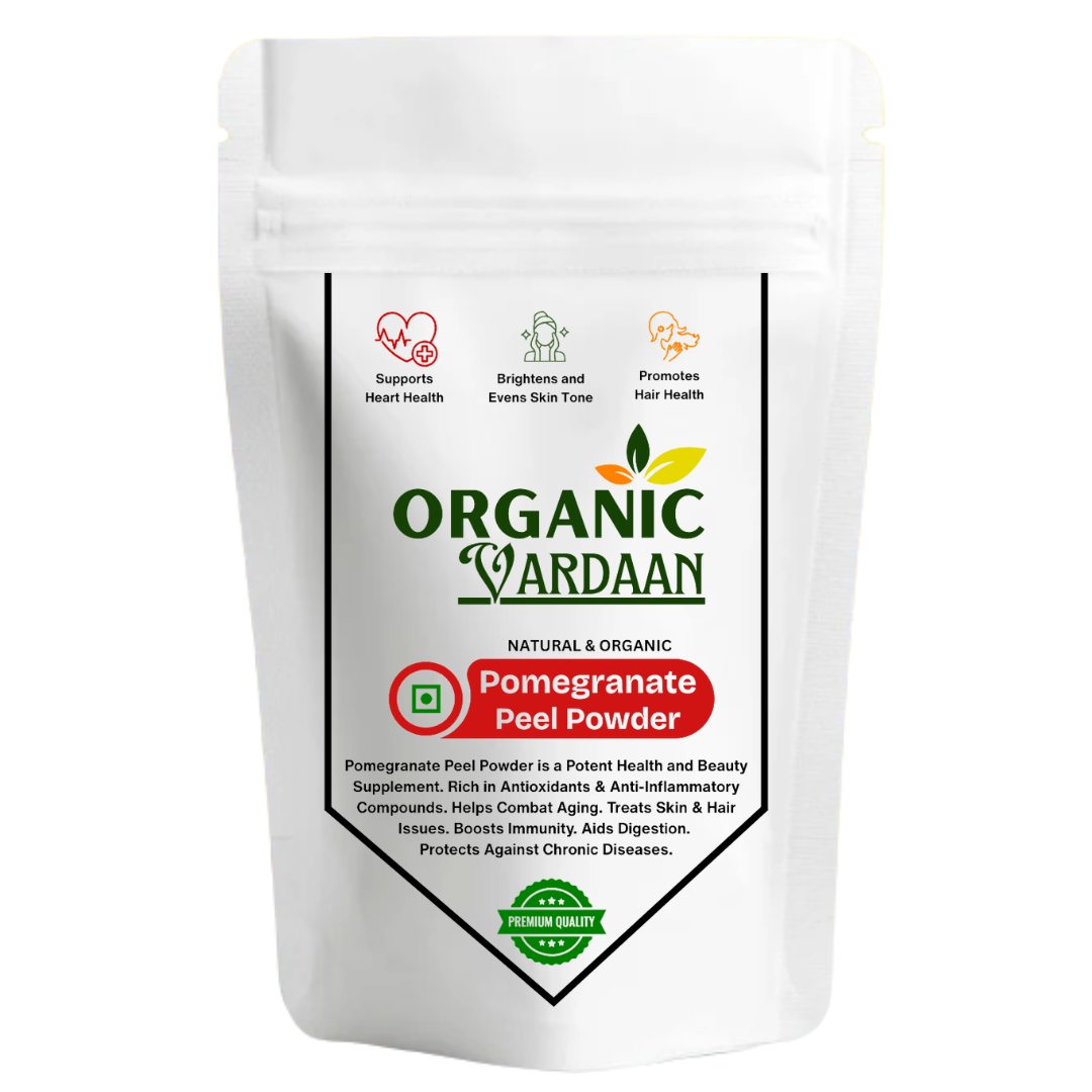 Organic Vardaan- Pomegranate Peel Powder | Fights Acne and Blemishes | Natural Exfoliant | Soothes and Hydrates | Supports Cardiovascular Health