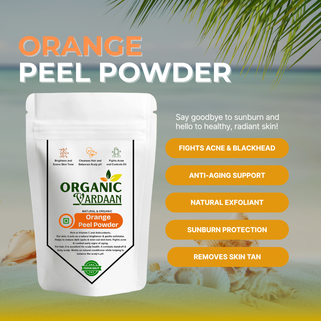 Organic Vardaan- Orange Peel Powder | Bosts Collagen | Removes Tan & Fades Scars | Controls Oil | Natural Skin Cleanse | Antioxidants Rich in Vitamin C - Image 2