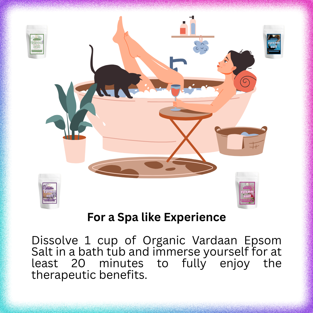 Organic Vardaan- Ocean Breeze Epsom Salt | For Stress Relief, Muscle Relaxation & Skin Softening | Pure Magnesium Sulphate for Bath, Spa & Foot Soak | Aromatherapy - Image 4